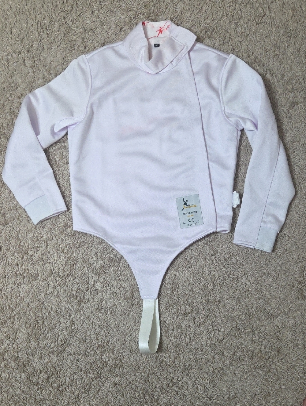 NEW Kids White Fencing One-Piece Bodysuit - Junior Jacket - DEFECT